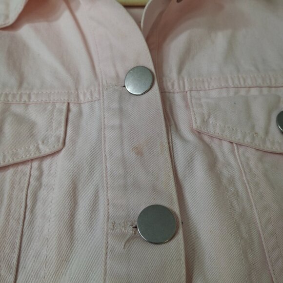 Womens Forever 21 Oversized Utility Jacket Sz XL Ballerina Pink Casual Classic - Picture 6 of 11